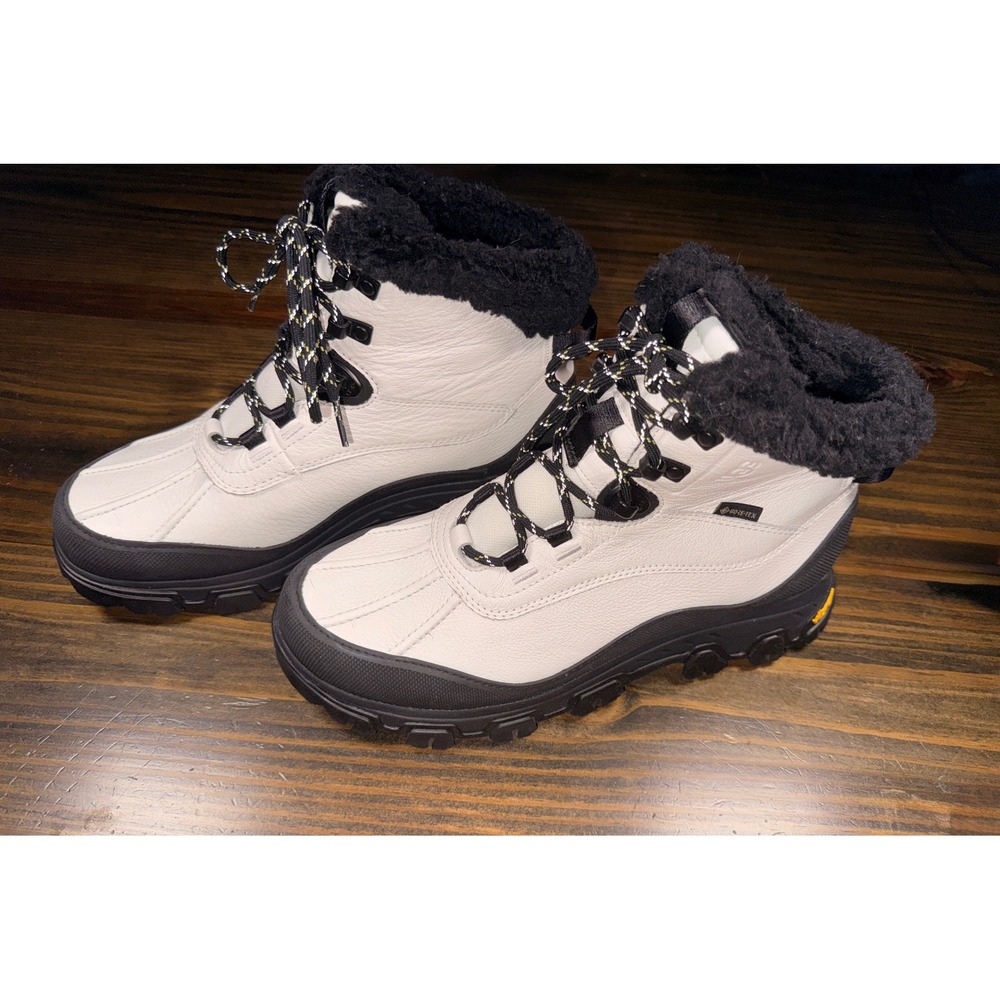 UGG Adirondack Meridian White Black GORE-TEX Winter Boots Womens 10 New